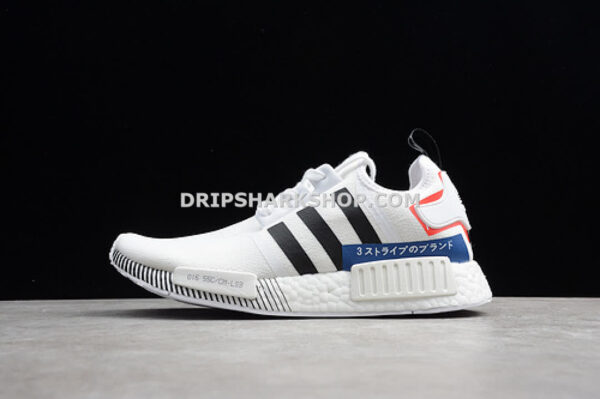 Adidas NMD R1 Shoes Off White Core Black Lush Blue