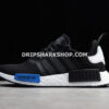 Adidas NMD R1 Shoes Black White Blue
