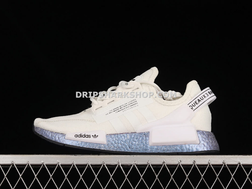 Adidas NMD R1 V2 White Speckled Core Black Supplier Colour Cloud White