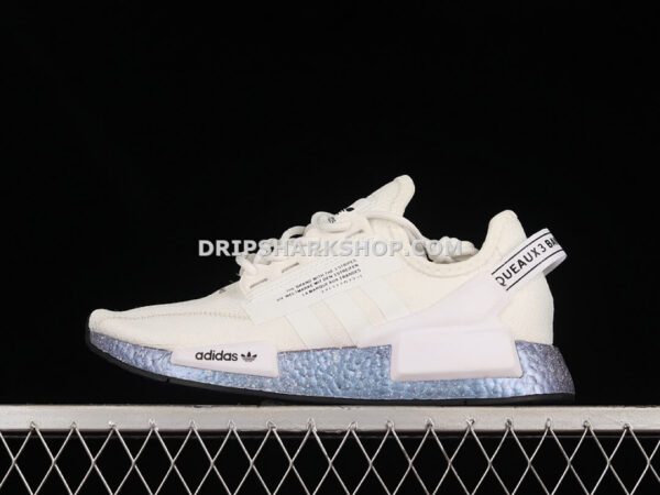 Adidas NMD R1 V2 White Speckled Core Black Supplier Colour Cloud White