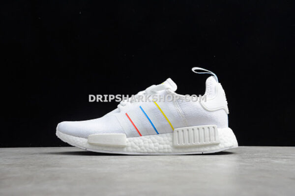 Adidas NMD R1 Shoes White Yellow Blue Red
