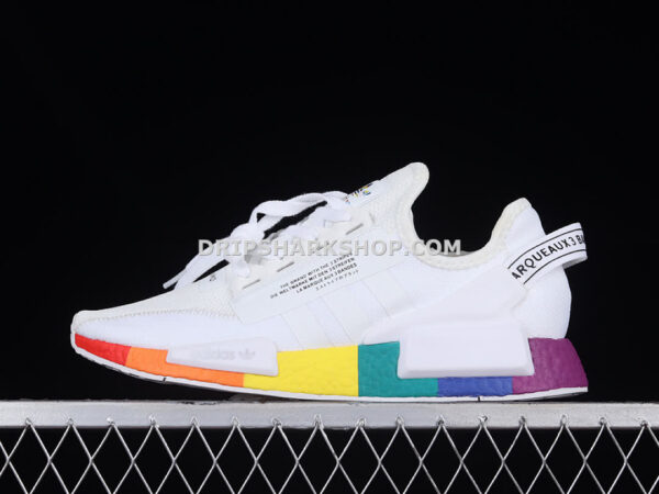 Adidas NMD R1 V2 Shoes Cloud White Cloud White Multi Color