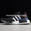 Adidas NMD R1 Shoes Core Black Cloud White Lush Blue
