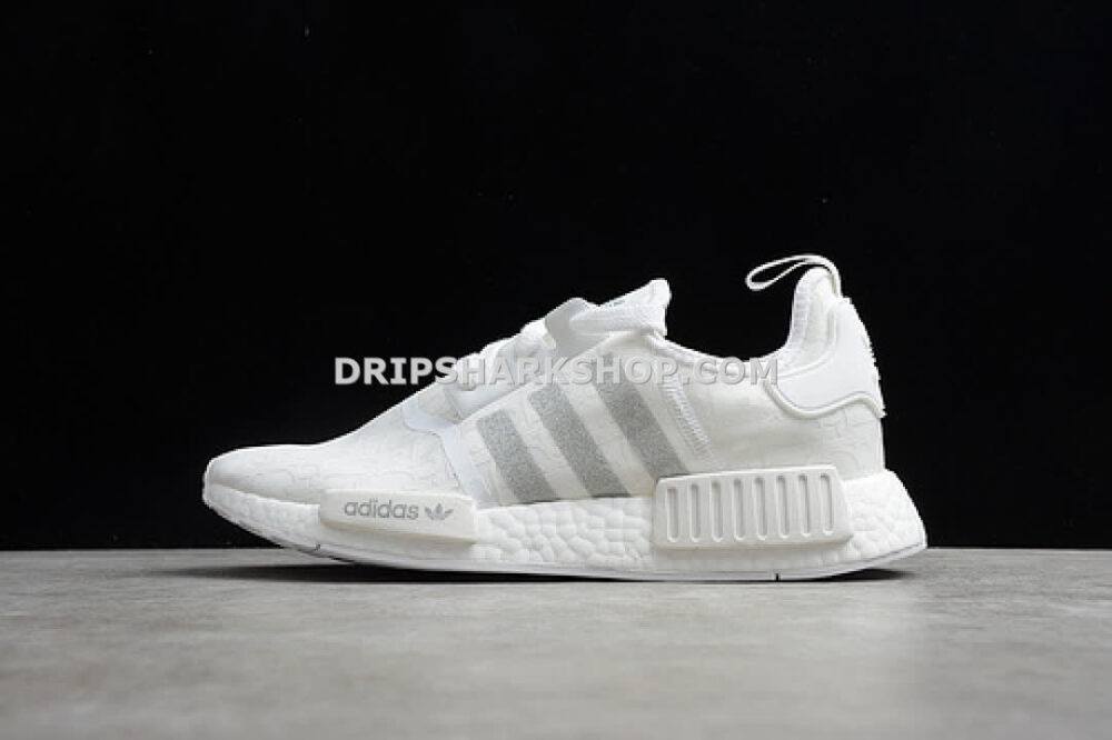 Adidas NMD R1 Shose Cloud White Cloud White Light Grey