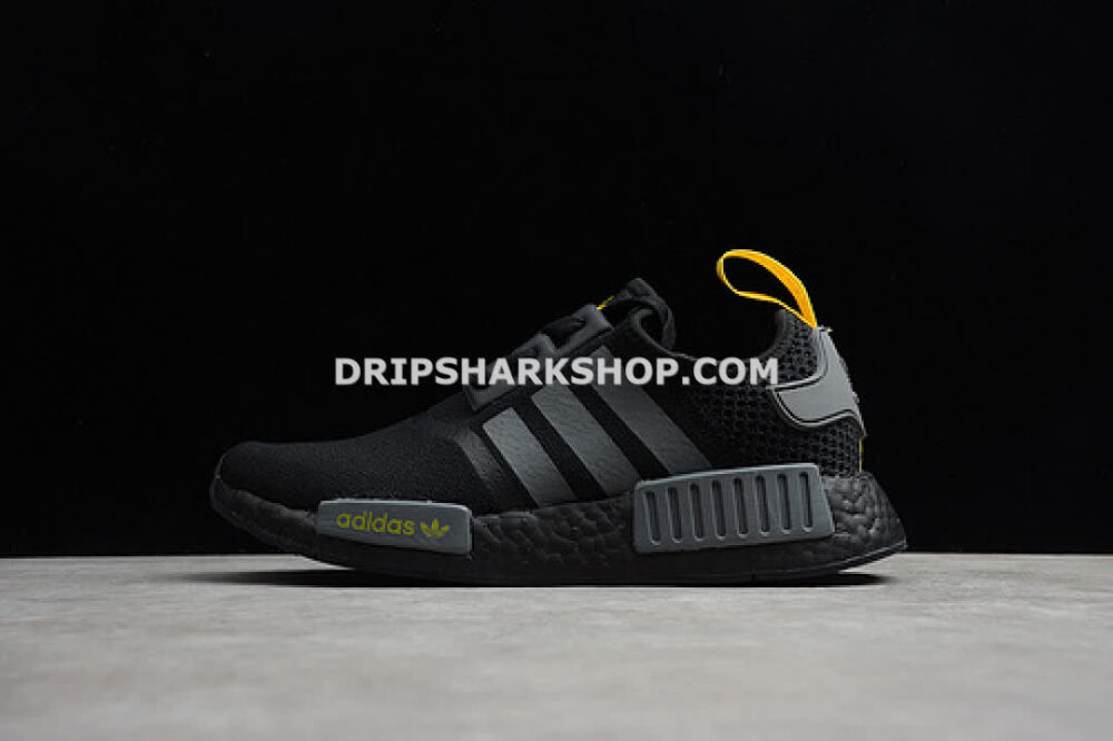 Adidas NMD R1 Shoes Core Black Core Black Yellow