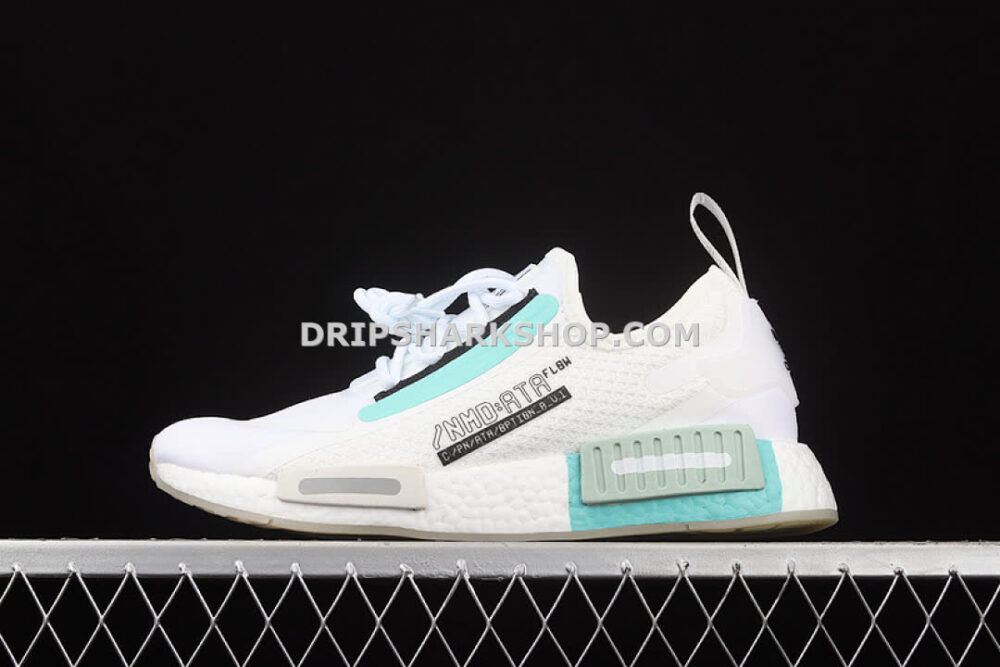 Adidas NMD R1 Spectoo Shoes Cloud White Cyan Black