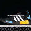 Adidas NMD R1 Shoes Core Black Cloud White Collegiate Gold