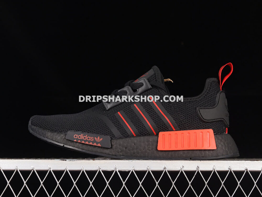 Adidas NMD R1 Core Black Core Black Red