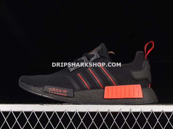 Adidas NMD R1 Core Black Core Black Red