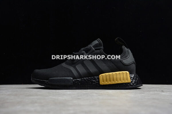 Adidas NMD R1 Shoes Core Black Core Black Gold Metallic
