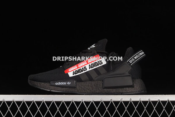 Adidas NMD R1 V2 Core Black Core Black Red
