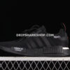 Adidas NMD R1 Boost Shoes Core Black Core Black Scarlet
