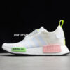 Adidas NMD R1 Shoes Cloud White Green Pink