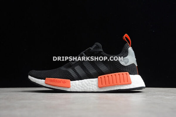 Adidas NMD R1 Core Black Cloud White Orange