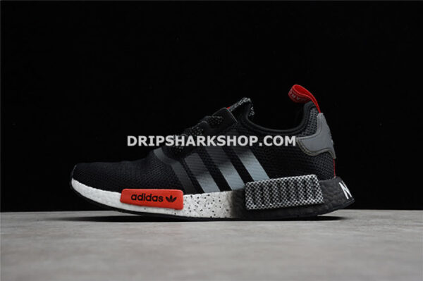 Adidas NMD R1 Shoes Core Black Red Footwear White