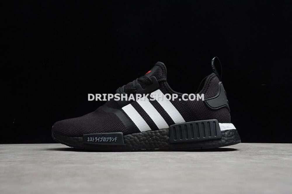 Adidas NMD R1 Shoes Core Black Scarlet Cloud White