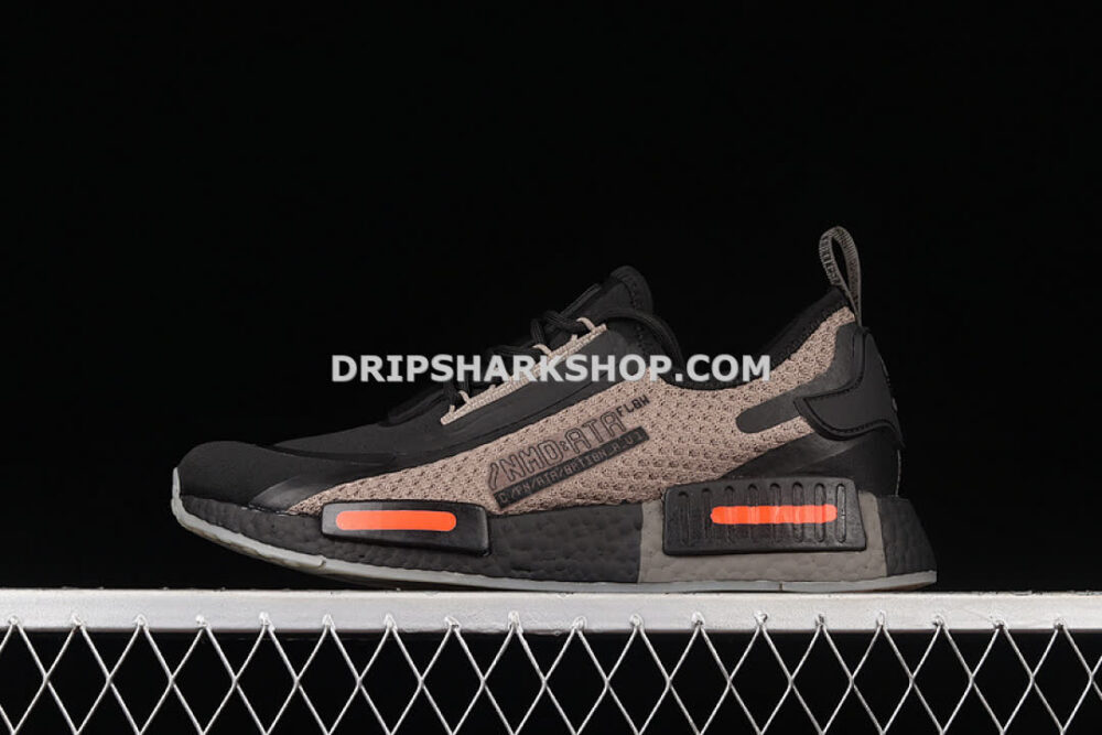 Adidas NMD R1 Spectoo Shoes Core Black Grey Five Solar Red