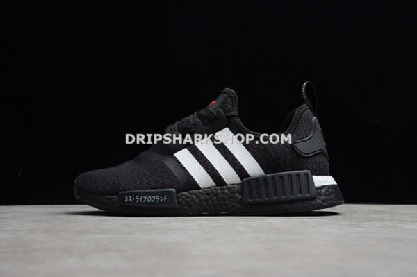 Adidas NMD R1 Shoes Core Black Scarlet Cloud White