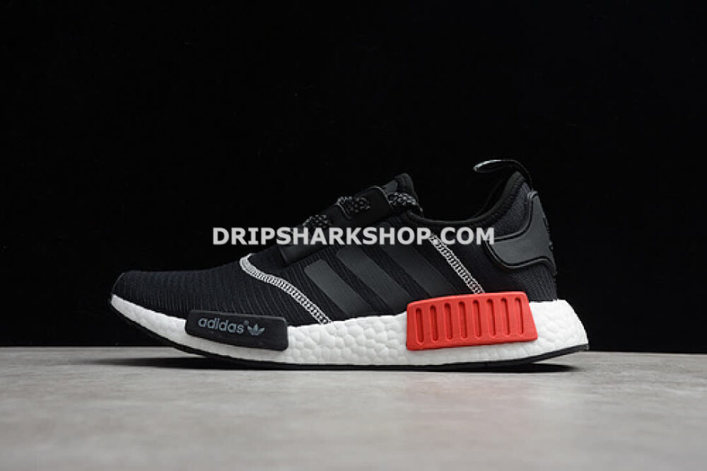 Adidas NMD R1 PK Shoes Core Black Cloud White Red