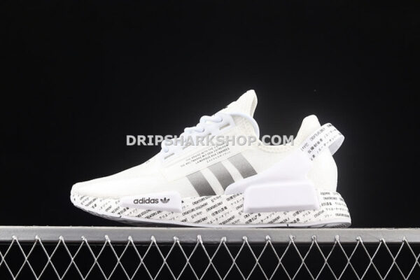 Adidas R1 Boost V2 Script White Cloud White Core Black Core Black - Blanco