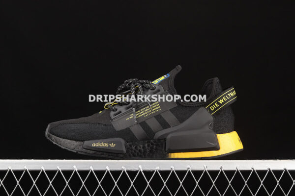 Adidas NMD R1 V2 Shoes Core Black Yellow Gradient Core Black