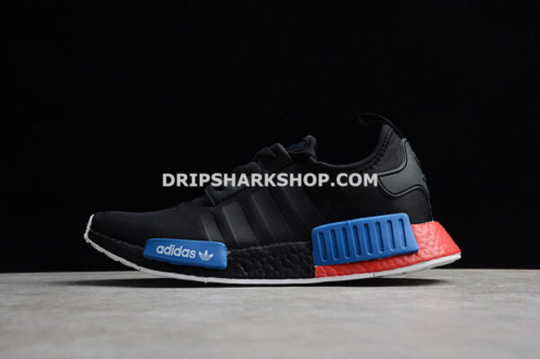 Adidas NMD R1 Shoes Core Black Core Black Lush Red