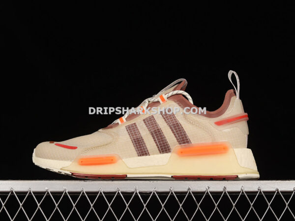 Adidas NMD V3 Boost Shoes Bliss Wild Sepia Off White