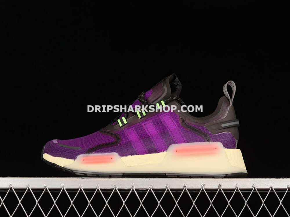 Adidas NMD V3 Boost Shoes Active Purple Core Black Signal Green