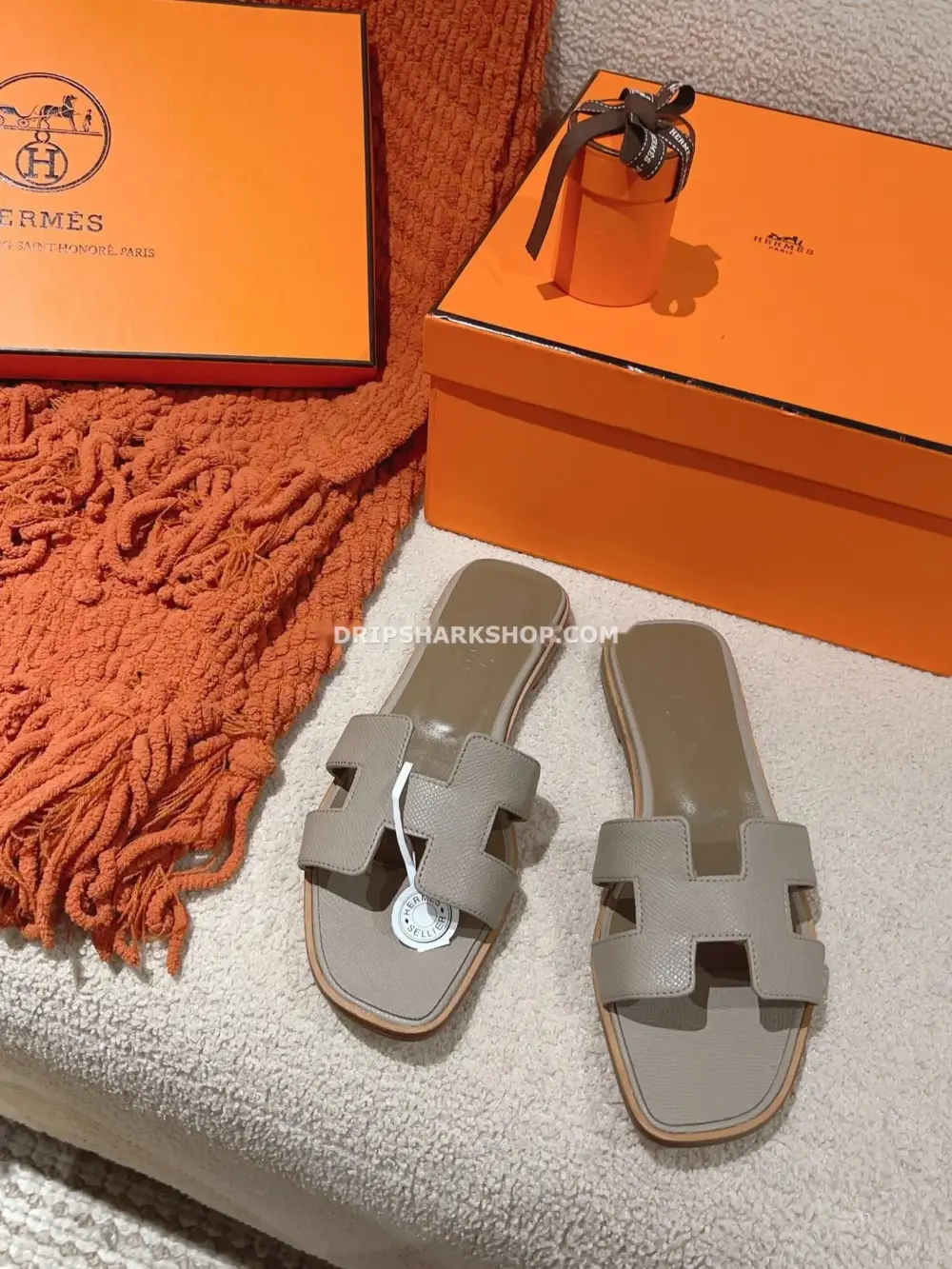 Sandalias Hermes - Oran Beige Mastic