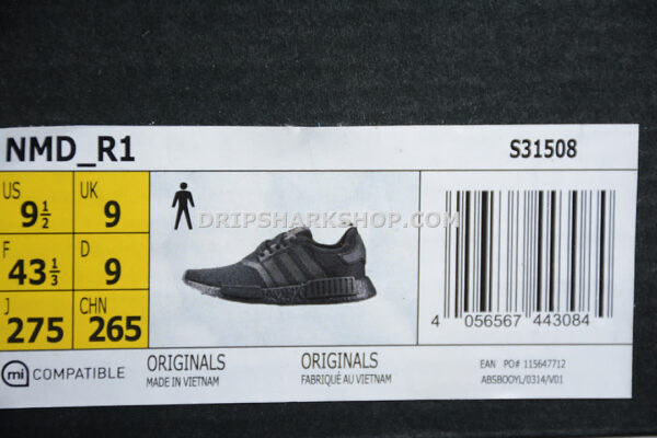 Adidas NMD R1 Shoes Triple Black Black Black