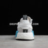 Adidas NMD R1 Shoes Light Grey White Blue