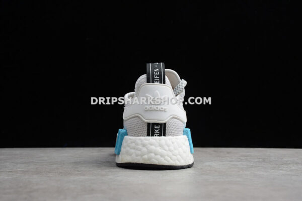 Adidas NMD R1 Shoes Light Grey White Blue