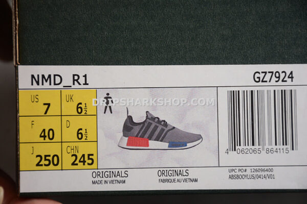 Adidas NMD R1 Shoes Grey Four Core Black Cloud White