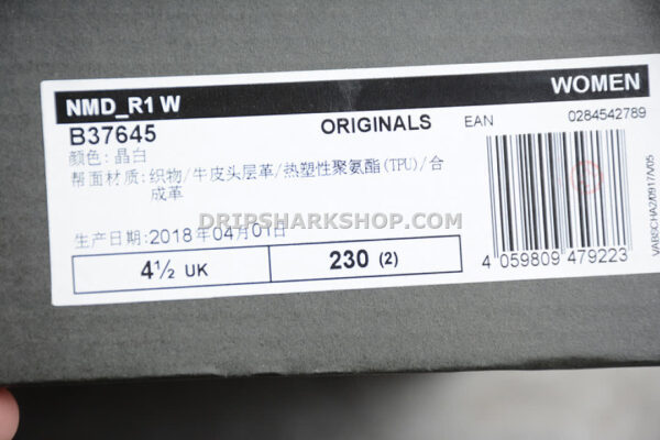 Adidas NMD R1 Shoes Core Black Cloud White