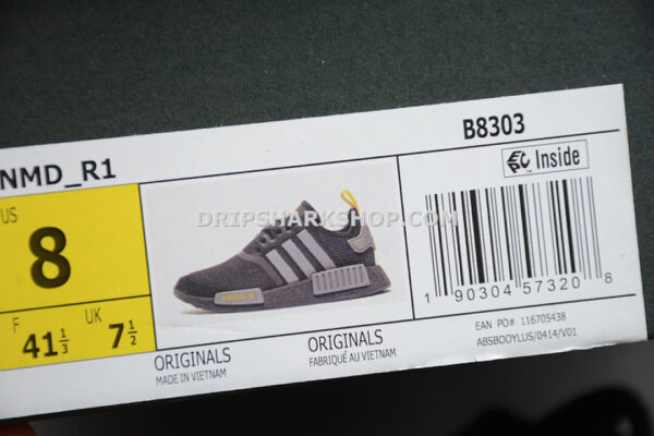 Adidas NMD R1 Shoes Core Black Core Black Yellow