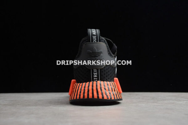 Adidas NMD Ri Shoes Core Black Cloud White Orange - Negro