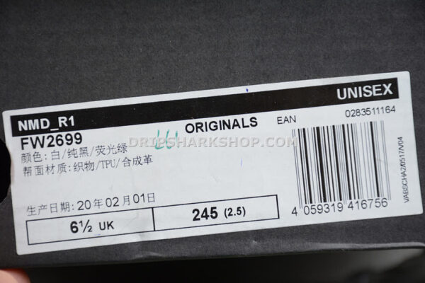 Adidas NMD R1 Shoes Cloud White Core Black Cloud White
