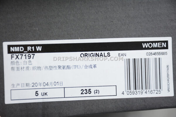 Adidas NMD R1 Shoes Cloud White Grey Two Clear Mint