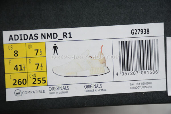 Adidas NMD R1 Sheos Cloud White Beige Orange