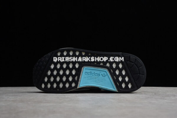 Adidas NMD R1 Shoes Light Grey White Blue