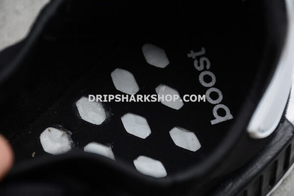 Adidas NMD R1 Shoes Black White Blue