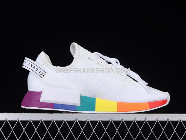 Adidas NMD R1 V2 Shoes Cloud White Cloud White Multi Color