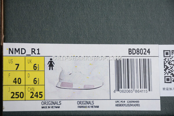 Adidas NMD R1 Boost Shoes Cloud White Cloud White Purple