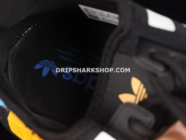 Adidas NMD R1 Shoes Core Black Cloud White Collegiate Gold