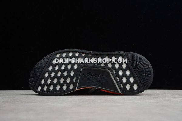 Adidas NMD Ri Shoes Core Black Cloud White Orange - Negro