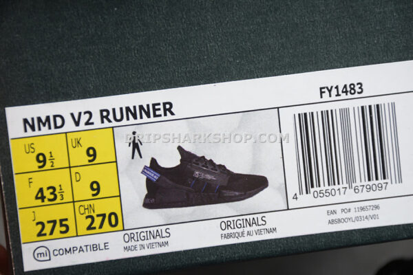Adidas NMD R1 V2 Shoes Core Black Core Black Blue