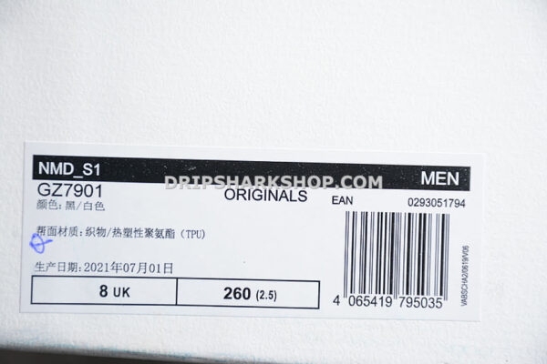 Adidas NMD S 1 Edition Shoes Core Black Core Black Cloud White