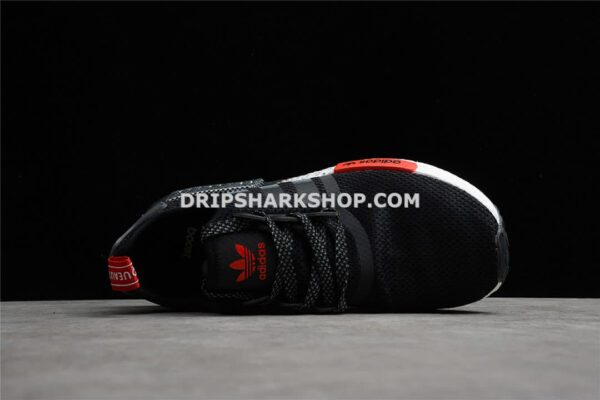 Adidas NMD R1 Shoes Core Black Red Footwear White
