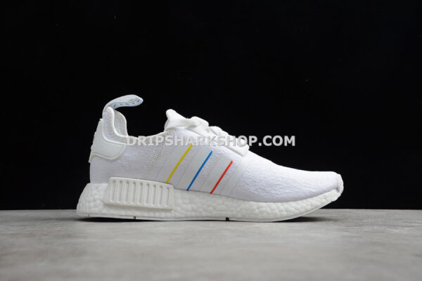 Adidas NMD R1 Shoes White Yellow Blue Red