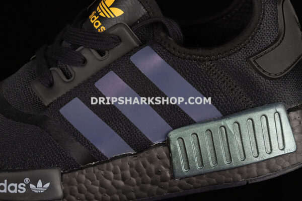Adidas NMD R1 Shoes Core Black Solar Orange Cloud White